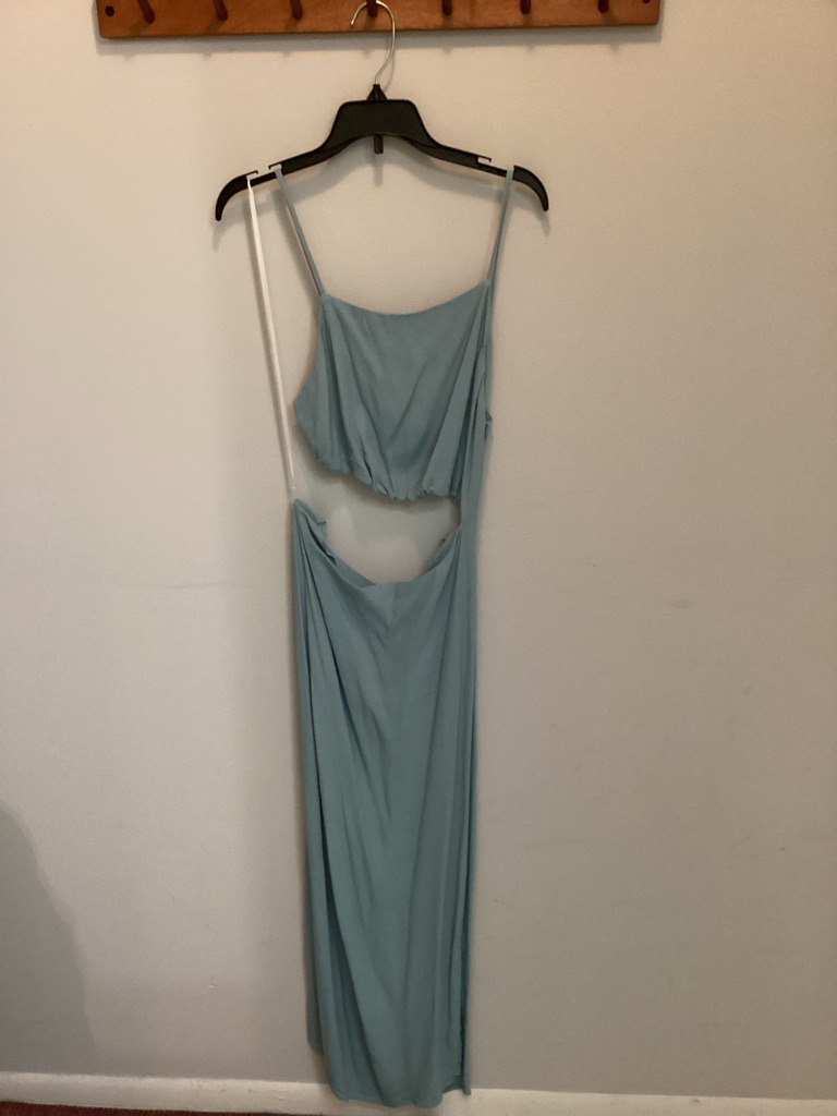 Reformation Kiwi Sky Blue Cutout Midi Dress With Side Slit Size 2 — image 2 of 5